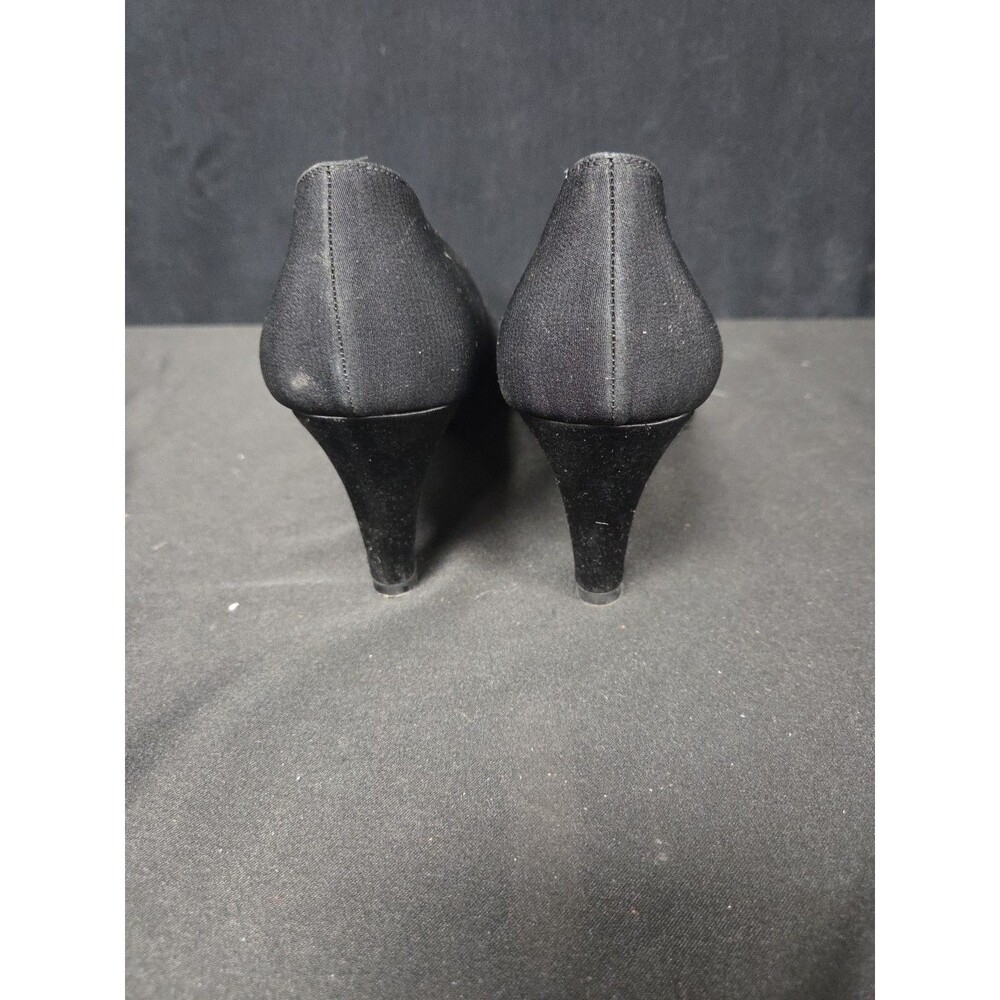 Bruno Magli Satin Cap Toe Heels Pumps Size 8 B Italy Vintage 1990s Bologna - Picture 4 of 7